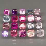 Glittering 20 piece 4.34ct fancy color Sapphire set