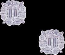 Beautiful 18k White Gold Diamond Earrings