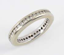 Stately Diamond Eternity Wedding Band in 18K WG