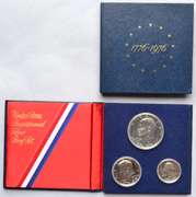 2 1976 3 Piece Bicentennial Silver Proof Sets