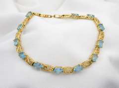 Fashionable 14k Blue Topaz Ring