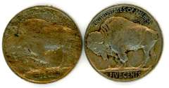 1913 Type 1 & Type 2 Buffalo Nickels