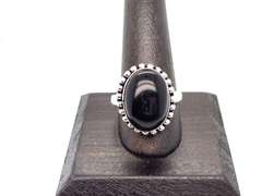 🖤TRICK or TREAT YO' SELF!🖤 Oval Black Onyx Tibetan Silver Beaded Design Ring