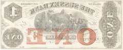 Superb Crisp 1800's $1 Note Sussex Bank Of Newton New Jersey!
