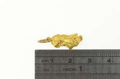 22K Yellow Gold Raw Abstract Cluster Textured Nugget Charm/Pendant