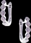 Gorgeous Quintuple Diamond Set 18k White Gold Earrings