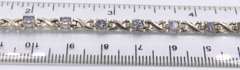 Group Lot of 3 Vintage Sterling Silver Cubic Zirconia Bracelets