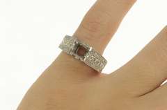 Platinum 1.37 Ctw Princess Diamond Engagement Setting Ring