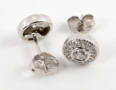 Pretty 14k WG Diamond Earrings