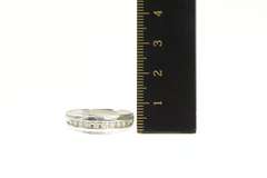 10K White Gold 0.20 Ctw Diamond Channel Men's Wedding Ring