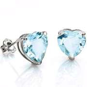 1.70 CT BABY SWISS BLUE TOPAZ 925 STERLING SILVER EARRINGS STUD