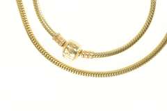 14K Yellow Gold Pandora Moments Designer Charm Chain Necklace