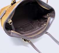 Small Suede Chocolate Bucket Bag