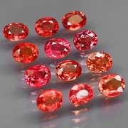 Brilliant 4.09ct fancy orange Songean Sapphire set