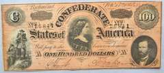 $100 Feb 17 1864 Series Confederate States Note
