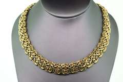 Intricate Handmade Italian 14k Gold Necklace
