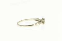 14K White Gold 1940's Classic Three Diamond Engagement Ring