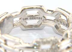 Gabriel & Co Baguette with Cushion Pave Station Band