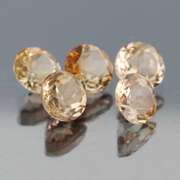 Matched! 5 piece 12.20ct full fire champagne Topaz set
