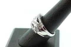 14KT SOLID WHITE GOLD AND 1.0 CARAT DIAMOND BAND