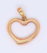 Beautiful Yellow Gold Heart Shaped Pendant