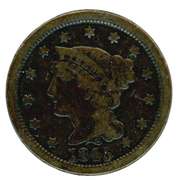1845 Braided Hair Large Cent