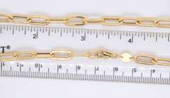 Elegant 18kt Yellow Gold Paperclip Necklace