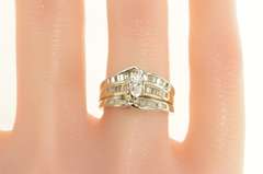 14K Yellow Gold 0.83 Ctw Marquise Diamond Engagement Ring