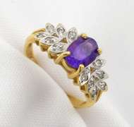 Sweet Amethyst * Diamond Ring