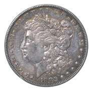 1882 Morgan Silver Dollar Rainbow Toned
