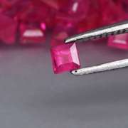 Premium 4.15ct 50 piece princess cut Ruby set