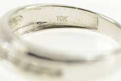 10K White Gold 0.20 Ctw Diamond Channel Men's Wedding Ring