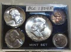 1962 Sil Mint Set in display case, toned