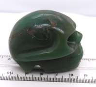 Handcrafted Green Jade Skull