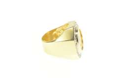 14K Yellow Gold 0.50 Ctw Diamond American Eagle $5 Gold Coin Ring