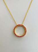 14kt Yellow Gold & Ruby Pendant Necklace