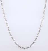Vintage Italian Sterling Silver Figaro Chain Necklace