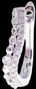 Undulating Double Row Diamond 18k White Gold Earrings