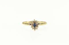 14K Yellow Gold Marquise Emerald Diamond Halo Engagement Ring