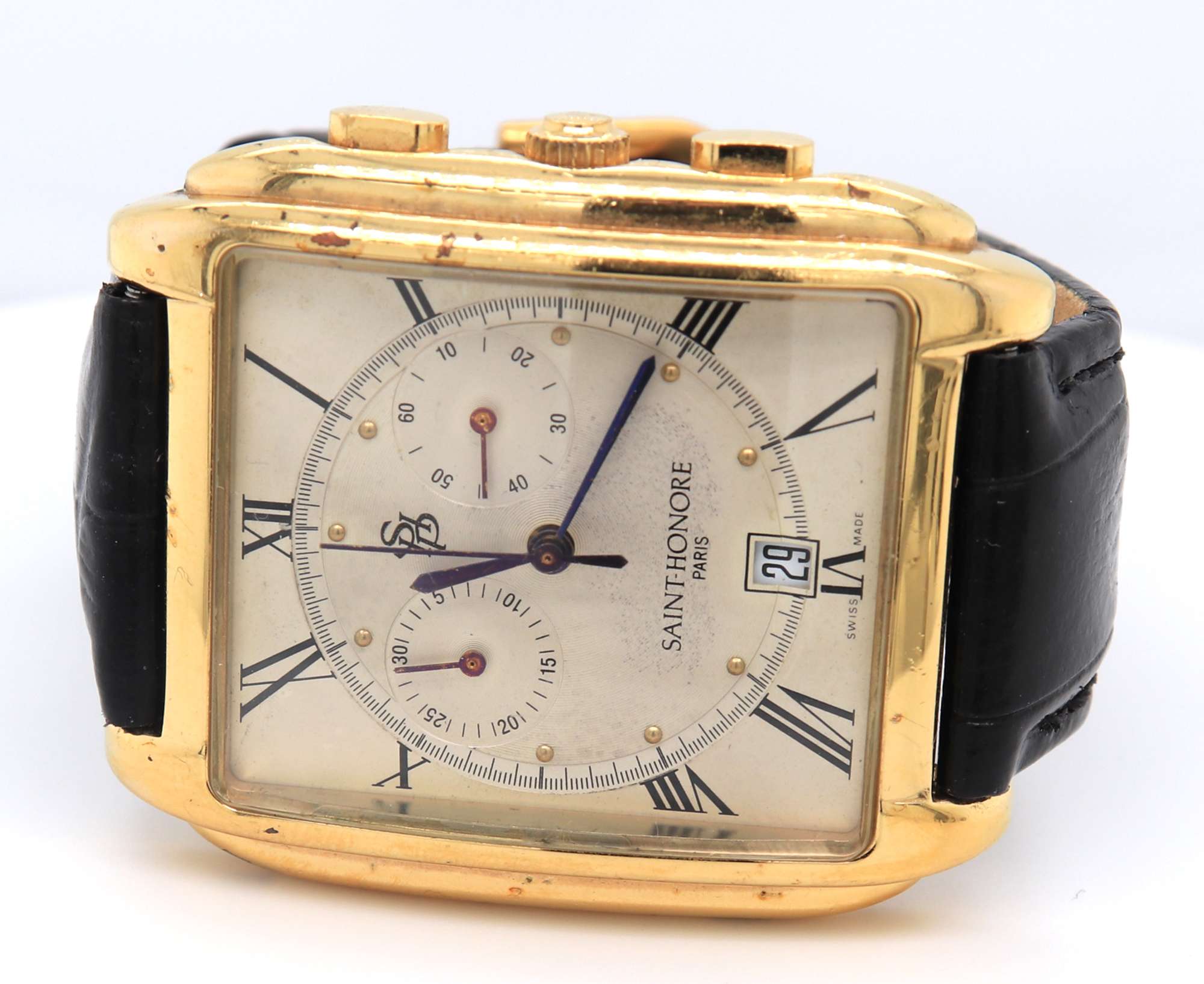 SAINT HONOREマンハッタン メンズクォーツ腕時計GP Saint Honore