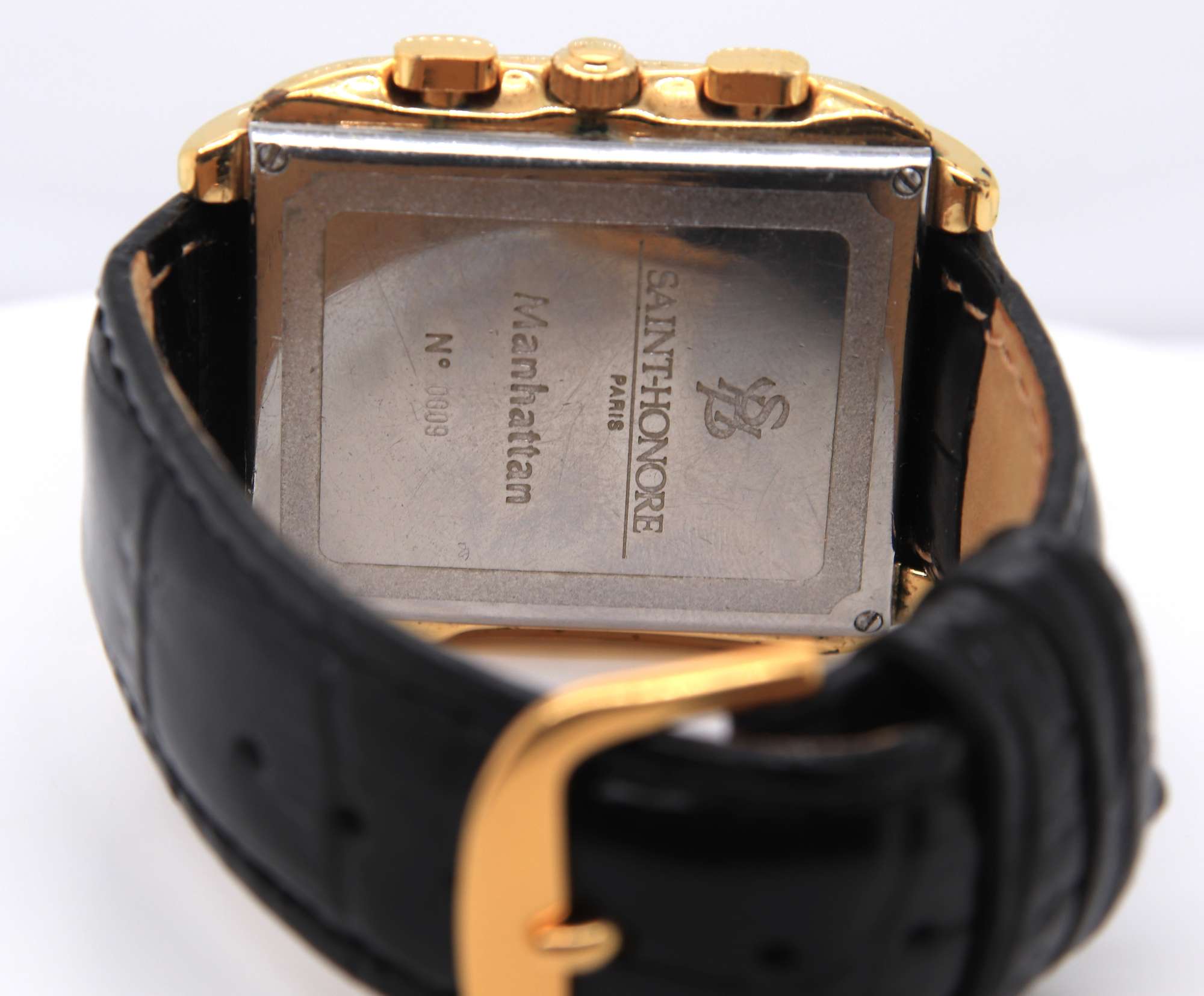 ?RARE?ST.HONORE 80s Vtg watch SAINT HONORE Paris Manhattan Watch Date Indicator ALL S.S.  main image 2