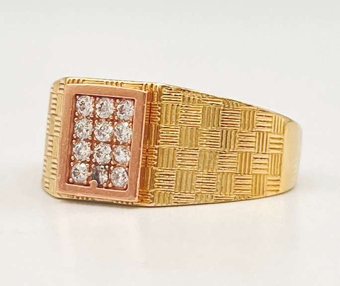 14kt Solid Yellow & Rose Gold Men's Ring