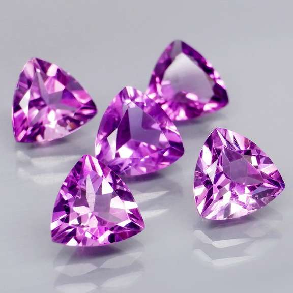 Glittering 5.11ct 7x7mm real Bolivian Amethyst set