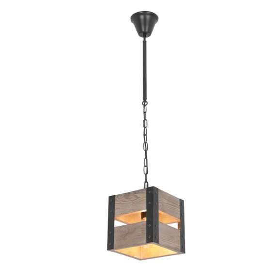 E27 Industrial Wooden Pendant Light Ceiling Light