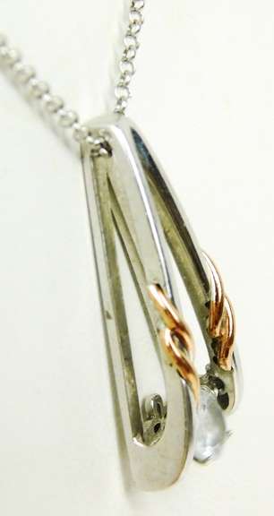 Sterling & 14K White Topaz Necklace