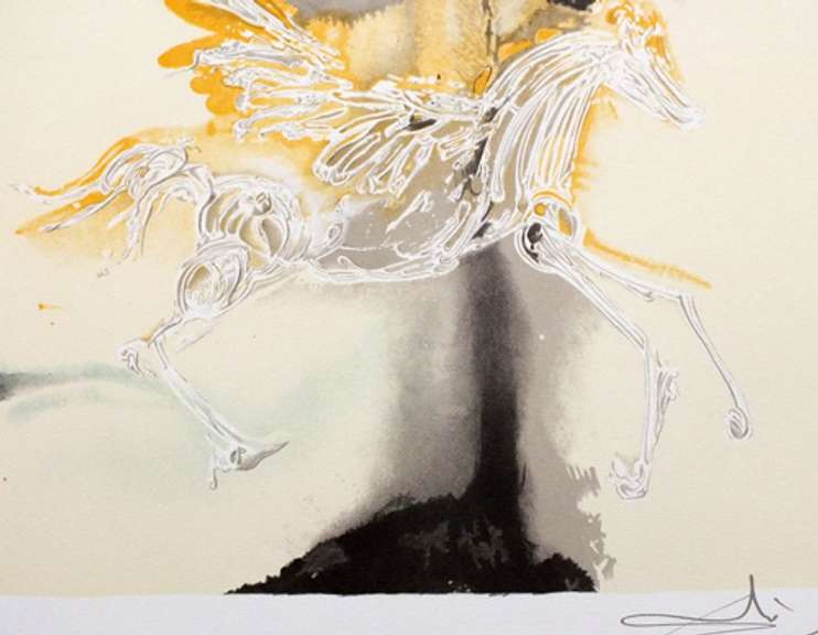 Salvador Dali lithograph on paper signed in the plate