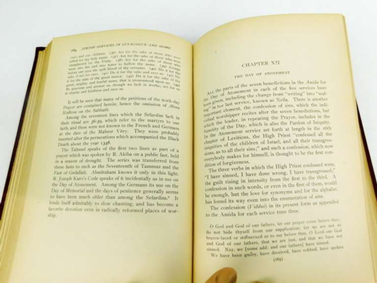 1898 Jewish Services in Synagogue & Home