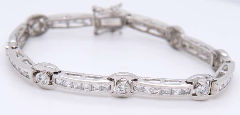 925 Sterling Silver Cubic Zirconia Bracelet