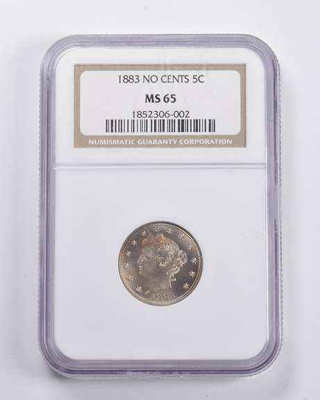 MS65 1883 Liberty V Nickel No Cents NGC