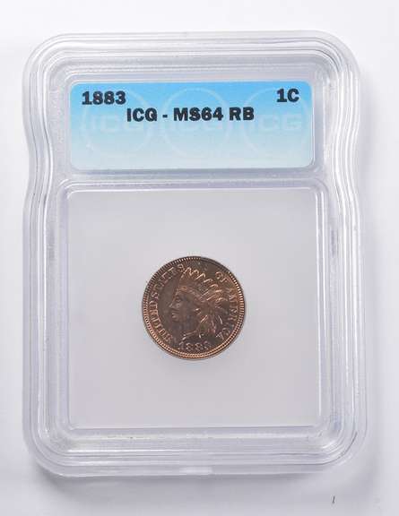 MS64 RB 1883 Indian Head Cent ICG